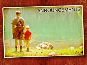 Mimicking Dad Church Announcement Background