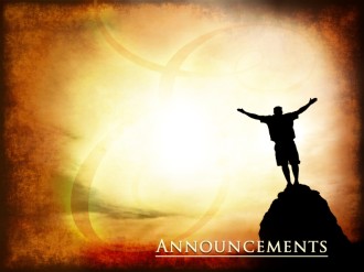 High And Exalted Church Announcement Background
