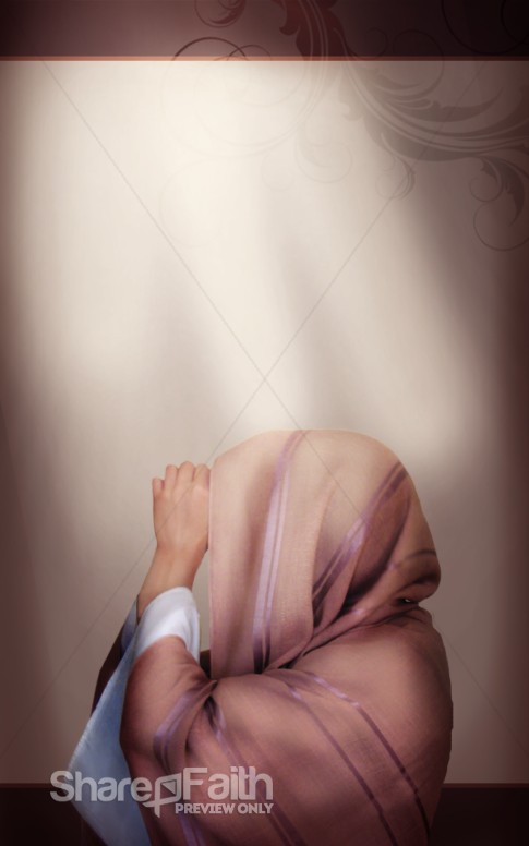 Woman Praying Bulletin Cover