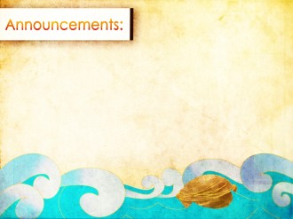 Basket In The River Announcement Slide