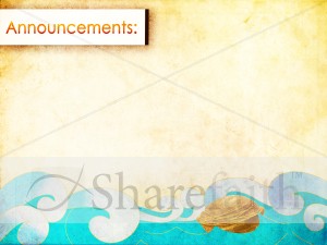 Basket In The River Announcement Slide