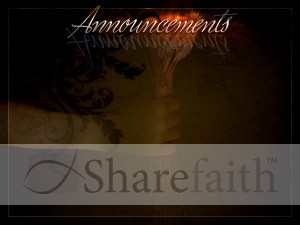 Gleaning Church Announcement Background