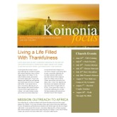 Walking In The Field Church Newsletter