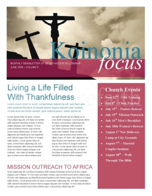 Jesus On The Cross Church Newsletter
