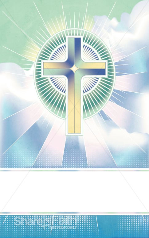 Glowing Cross Bulletin Cover Template