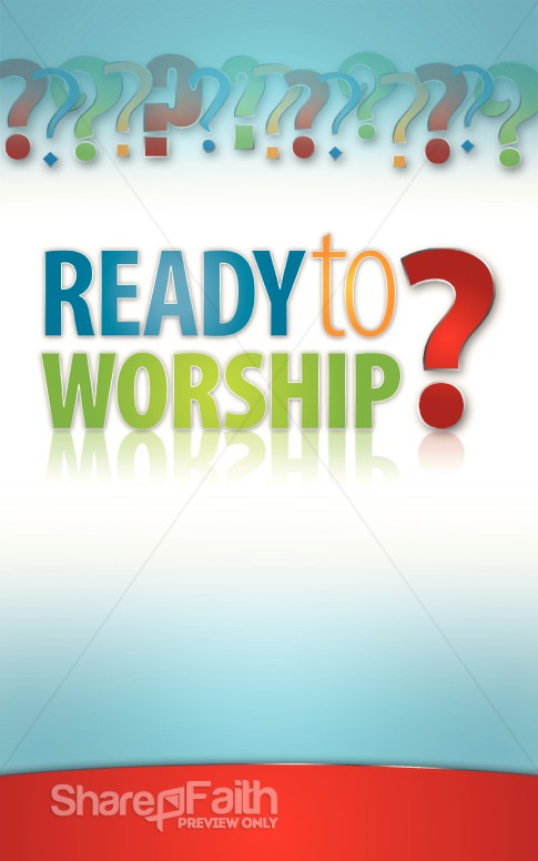 Ready To Worship Bulletin Cover