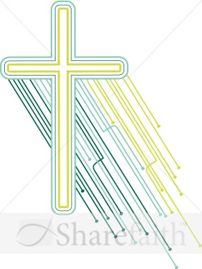 Techno Cross Christian Clipart