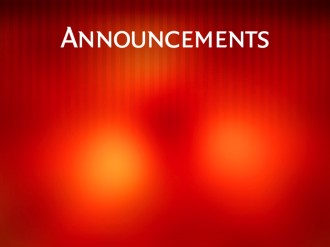 No Excuse Announcement Slide