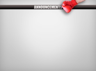 Boxing Glove Church Announcement Screen