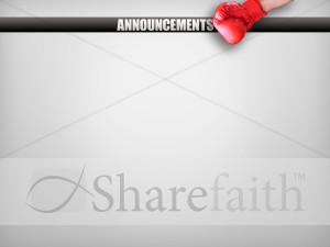 Boxing Glove Church Announcement Screen