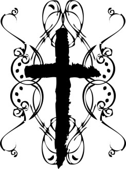 Rough Edge Cross Clipart