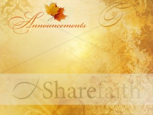 Fall Color Announcement Background Slide