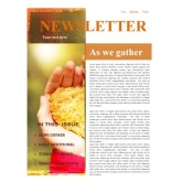 Hands And Leaf Church Newsletter Design