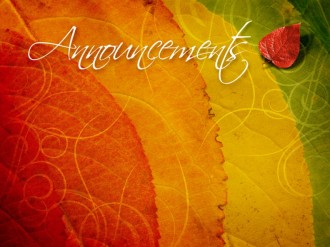 Colors Of Autumn Announcement Slide