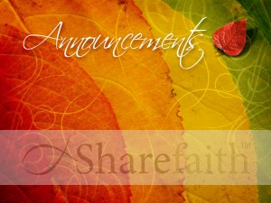 Colors Of Autumn Announcement Slide