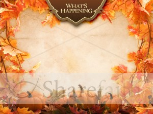 What's Happening Announcement Slide
