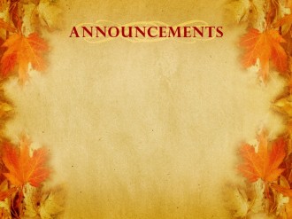 Leaves Of Autumn Church Announcment Slide