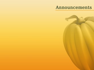 Single Pumpkin Chruch Announcement Slide