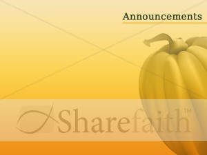 Single Pumpkin Chruch Announcement Slide