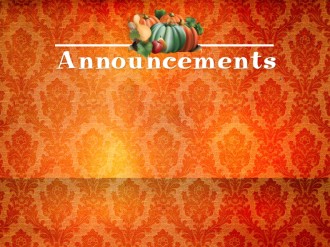 Harvest Time Church Announcement Background