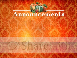 Harvest Time Church Announcement Background