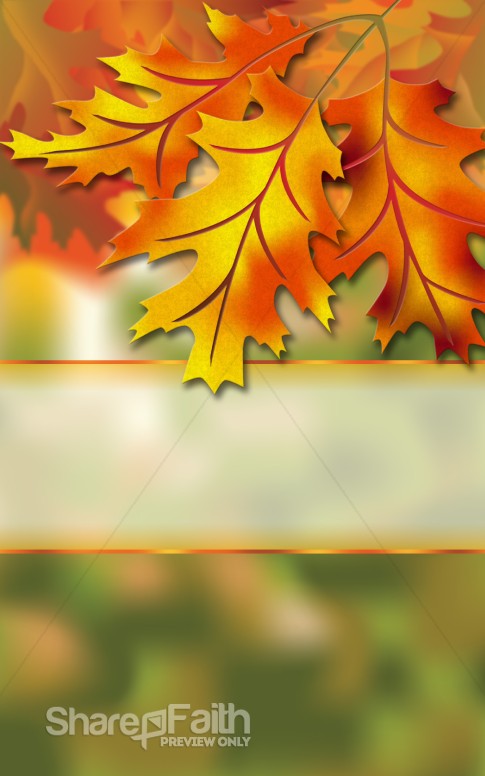 Autumn Leaves Church Bulletin | Harvest Fall Church Bulletin Covers