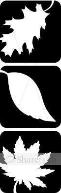 Black and White Leaf Clipart