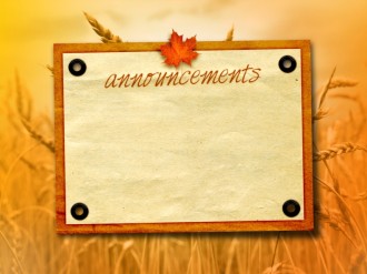 Wheat Field Announcement Slide