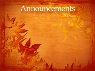 Leaves And Vines Announcement Slide