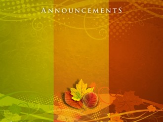 Thanksgiving Colors Announceement Background