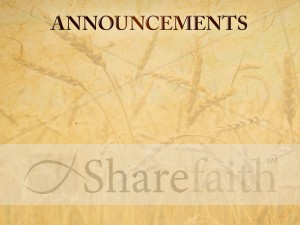 Harvest Thanksgiving Announcement Slide