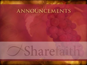 Harvest Of Grapes Announcment Background