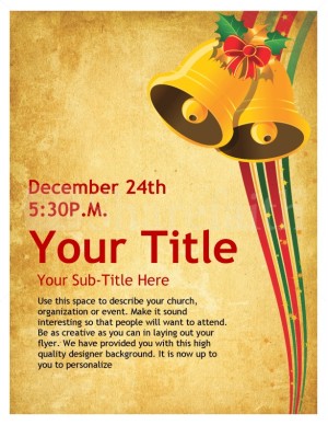 Christmas Bells Church Flyer