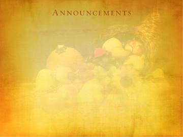 First Thanksgiving Sermon PowerPoint