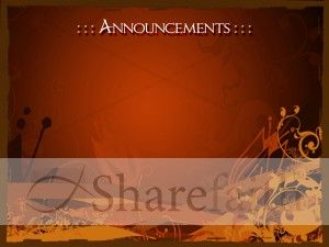 Announcement Slide Thanksgiving