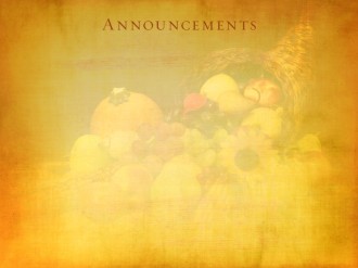 Thanksgiving Blessing Announcement Slide