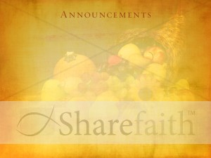 Thanksgiving Blessing Announcement Slide