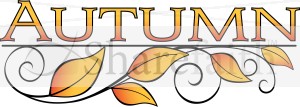 Autumn Leaves Word Art