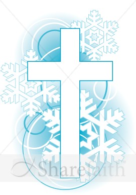 Cross Snowflakes Clip Art