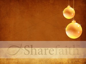 Christmas Ornaments Worship Background Slide