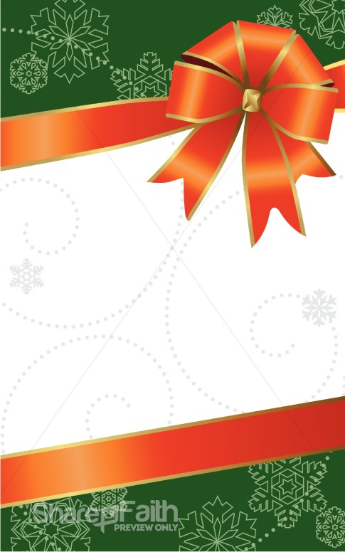 Christmas Bow Bulletin Cover