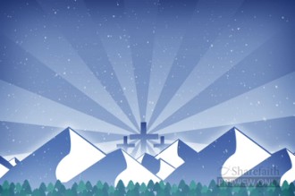 Crosses And Mountains Background Video