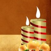 Candy Cane Colored Christmas Candles Email Image