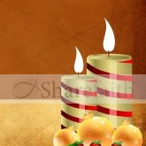 Candy Cane Colored Christmas Candles Email Image
