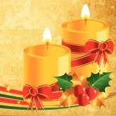 Christmas Candles with Holly Email Image