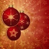 Red Christmas Ornaments Email Image