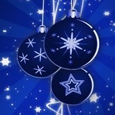 Blue Christmas Ornaments Email Image