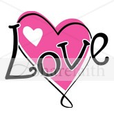 Valentines Day Pink Heart Email Salutation
