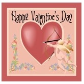 Cupid and Heart Valentines Email Salutation
