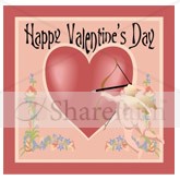 Cupid and Heart Valentines Email Salutation